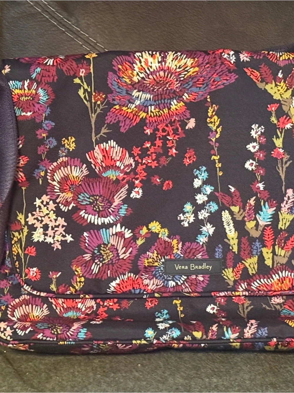 Vera Bradley messenger bag midnight flowers